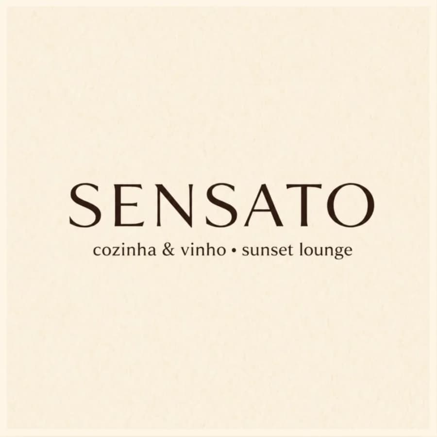 Logotipo Sensato cozinha e vinho sunset lounge